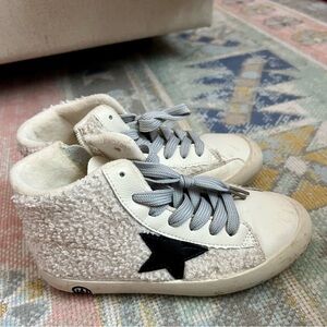 Lola and the Boys girls Sherpa sneakers with leather stars
